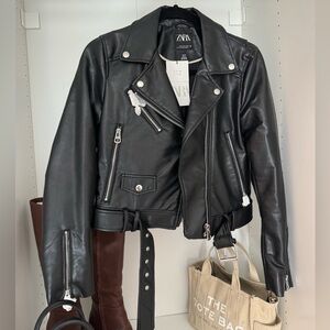 ZARA - Leather Biker Jacket